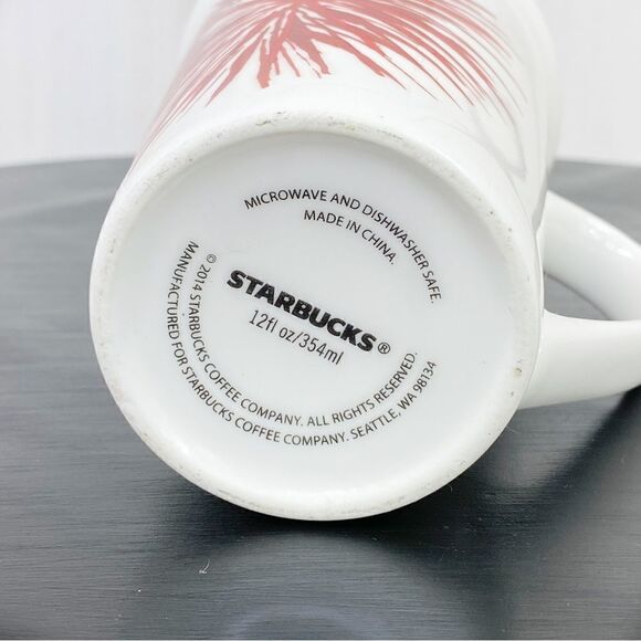 Starbucks Starburst 2014 Holiday Mug White Red 12OZ - Picture 9 of 10